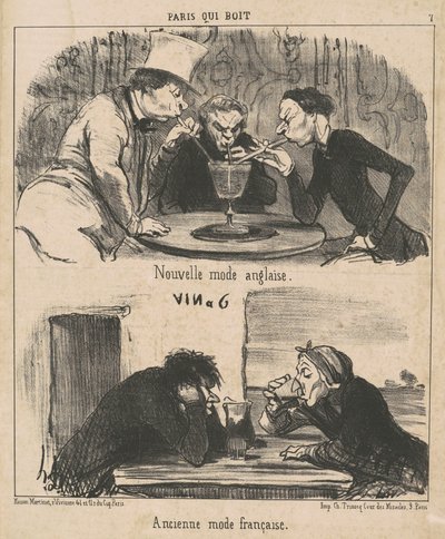 Nieuwe Engelse mode door Honoré Daumier