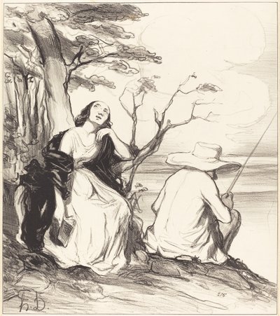 O pijn!... een echtgenoot hebben gedroomd... door Honoré Daumier