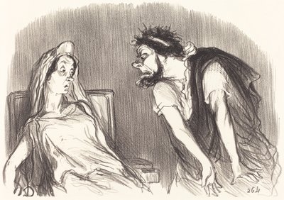 Oedipus door Honoré Daumier