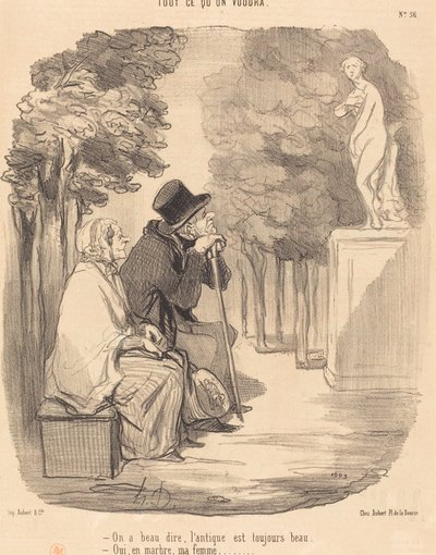 Hoe men het ook zegt, het antieke is altijd mooi... door Honoré Daumier