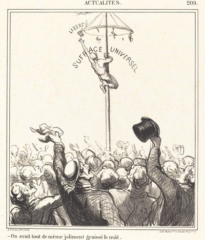 Ze hadden... de mast mooi ingevet door Honoré Daumier