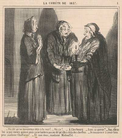 Men zegt dat men haar al begint te zien... door Honoré Daumier