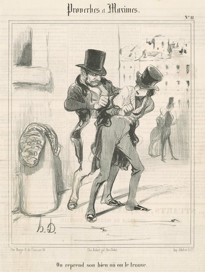 Men neemt zijn goed terug waar men het vindt door Honoré Daumier