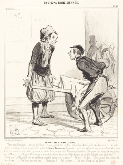 Oorsprong van de Bedoeïenen in Parijs door Honoré Daumier