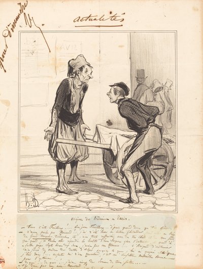 Oorsprong van de Bedoeïenen in Parijs door Honoré Daumier