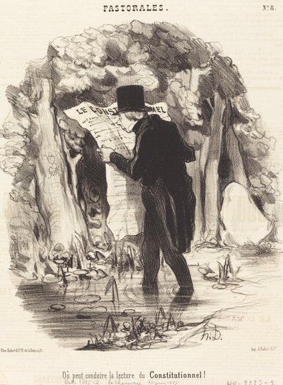 Waar de Lezing van de Constitutionnel toe kan Leiden! door Honoré Daumier
