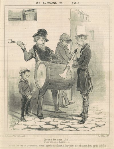 Waar kan men beter zijn... door Honoré Daumier