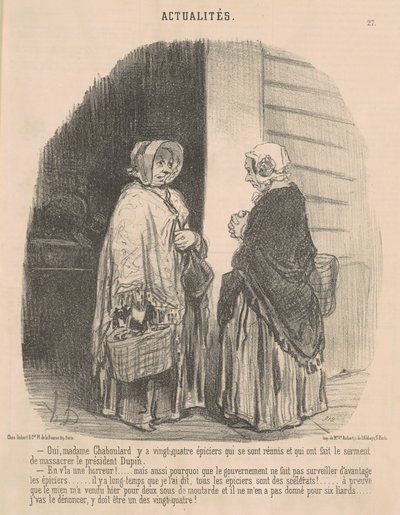 Ja, mevrouw Chaboulard... door Honoré Daumier