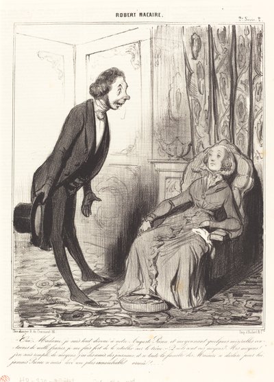 Ja, mevrouw, ik ben volledig toegewijd aan onze... Prins... door Honoré Daumier