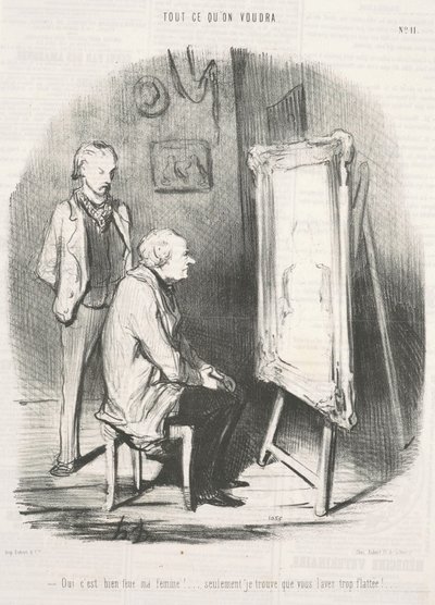 Ja, het is echt mijn overleden vrouw! ... door Honoré Daumier