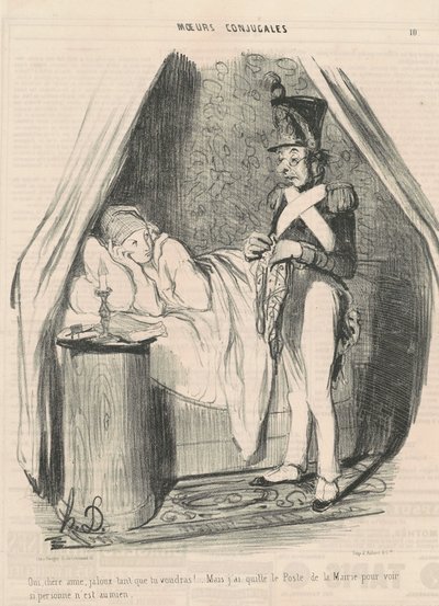 Ja, lieve vriendin, jaloers zoveel als je wilt!... door Honoré Daumier