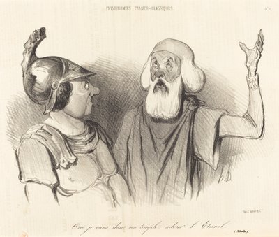 Ja, ik kom, in zijn tempel... door Honoré Daumier