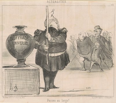 Passeer op afstand! door Honoré Daumier