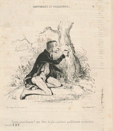 Arme jonge man! door Honoré Daumier