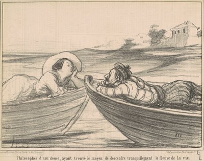 Zoetwaterfilosofen... door Honoré Daumier