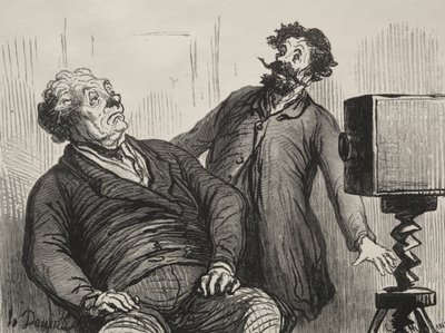 Fotograaf en gefotografeerden door Honoré Daumier