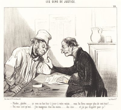 Pleiten... dat zal een goede grap zijn... door Honoré Daumier