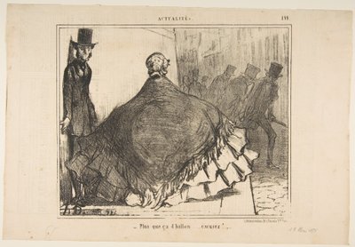 Plus que ça dballon...excusez!, uit Actualités, gepubliceerd in Le Charivari door Honoré Daumier