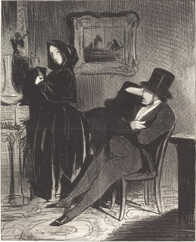 Vaker dan ik je zal brengen... naar het bal... door Honoré Daumier