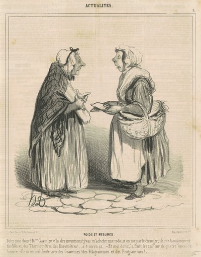 Gewichten en Maten door Honoré Daumier