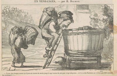 Ladingen dragen zoals deze sinds zes uur door Honoré Daumier