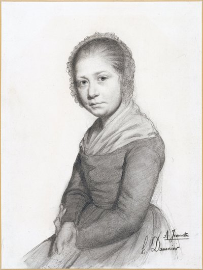 Portret van een meisje (Jeannette) door Honoré Daumier