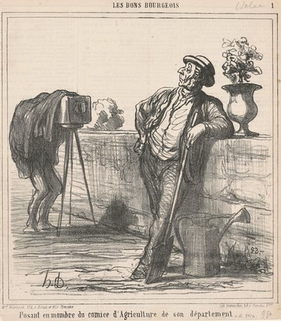 Poseren als lid van de landbouwcommissie... door Honoré Daumier