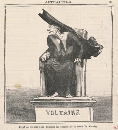 Project ... Om de vijanden van ... Voltaire te ontwapenen door Honoré Daumier