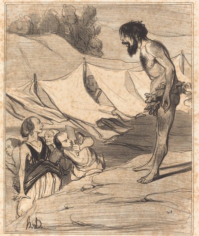 Presentatie van Odysseus aan Nausicaa door Honoré Daumier