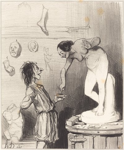 Pygmalion door Honoré Daumier