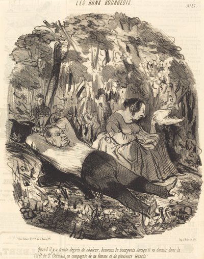 Wanneer het dertig graden is... door Honoré Daumier