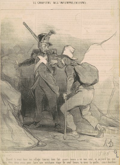 Toen je in je dorp was, zou je... door Honoré Daumier