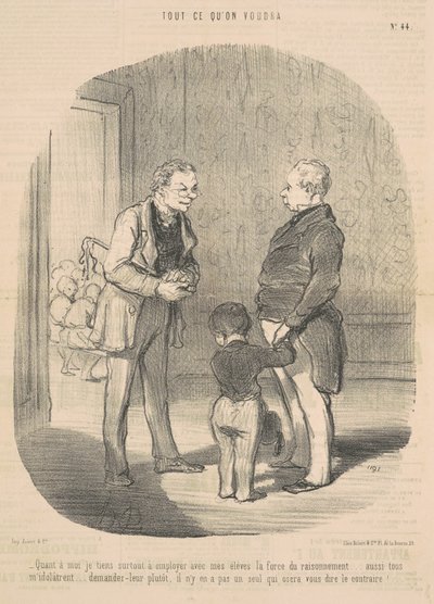 Wat mij betreft, ik wil... de kracht van het redeneren gebruiken door Honoré Daumier