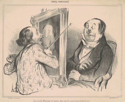 Wat de duivel, meneer, beweeg toch niet... door Honoré Daumier