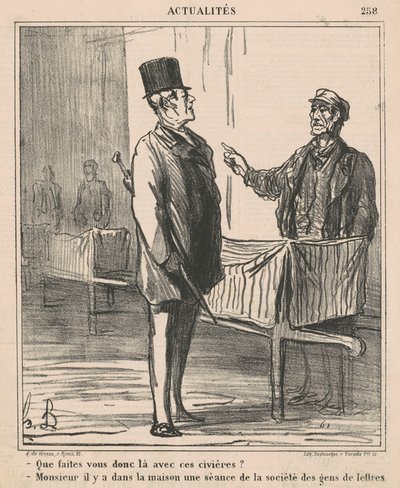 Wat doe je daar met die brancards door Honoré Daumier