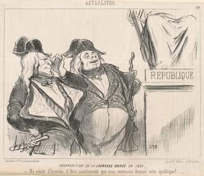 Heropkomst van de gouden jeugd in 1851 door Honoré Daumier