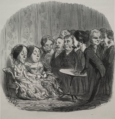 Rappende Geesten door Honoré Daumier