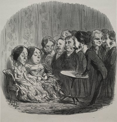 Rappende Geesten, 1851 door Honoré Daumier