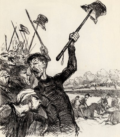 Ratapoil en zijn staf: Leve de keizer!, 1851 door Honoré Daumier