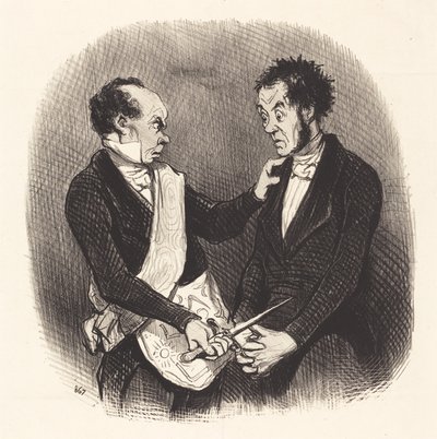 Ontvangst van een Vrijmetselaar door Honoré Daumier