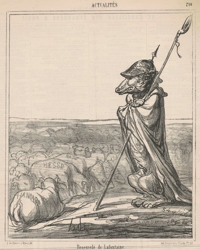 Vernieuwd van de fontein door Honoré Daumier