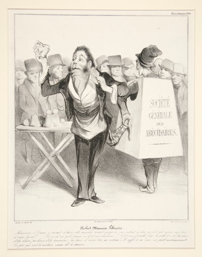 Robert-Macaire Libraire, pl. 14 uit de serie Caricaturana in het album Les Robert Macaires door Honoré Daumier
