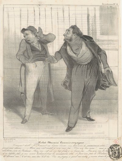 Robert Macaire handelsreiziger door Honoré Daumier