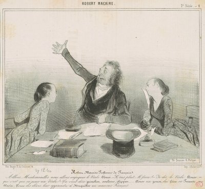 Robert Macaire professor Frans door Honoré Daumier