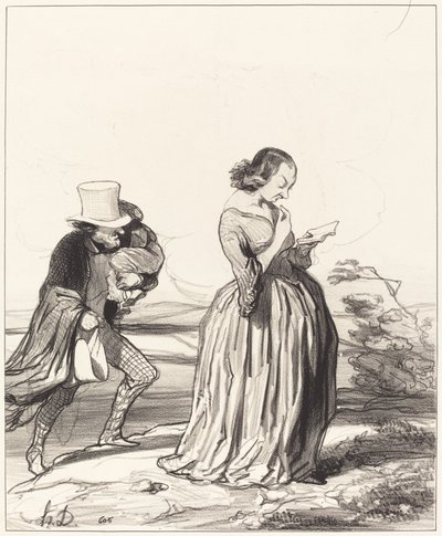 Saperlotte!... dat ik zou willen... dat mijn vrouw klaar is... door Honoré Daumier