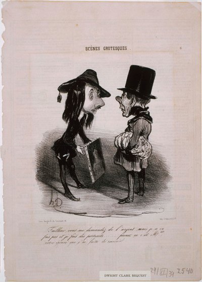 Groteske Scènes - Kleermaker... Neem dit door Honoré Daumier