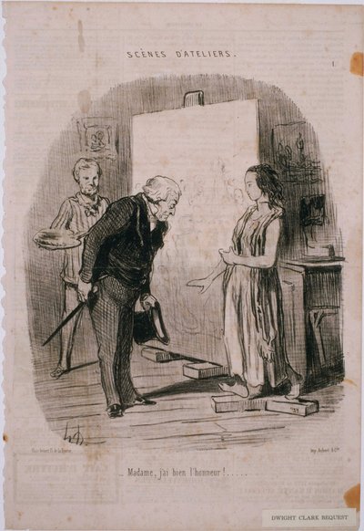 Atelier Scènes - Mevrouw, ik heb de eer! door Honoré Daumier