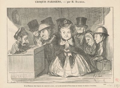 Als geduld verbannen was uit de rest... door Honoré Daumier