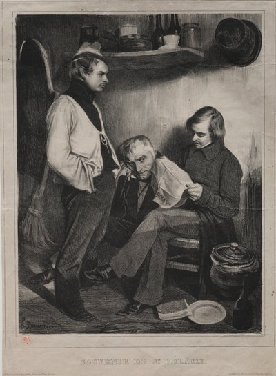 Souvenir van de gevangenis van Ste. Pélagie door Honoré Daumier