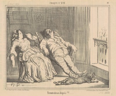 Tent twee graden!!! door Honoré Daumier